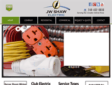 Tablet Screenshot of jwshawelectric.com
